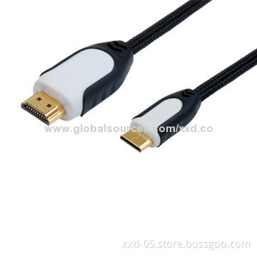 19-pin HDMI Cable with 24K Gold-plating Connector, Supports all HDMI Devices, Including 1.3